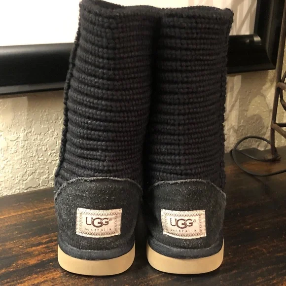 UGG Black Knit Boots 6 *Read description* - Picture 3 of 9